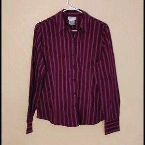 Purple Striped Button Down